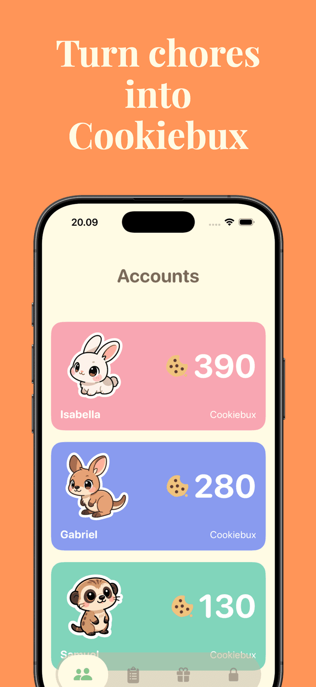 Turn chores into Cookiebux